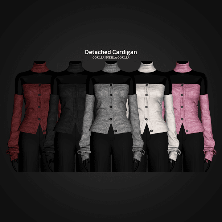 Кардиган и серьги Detached Cardigan